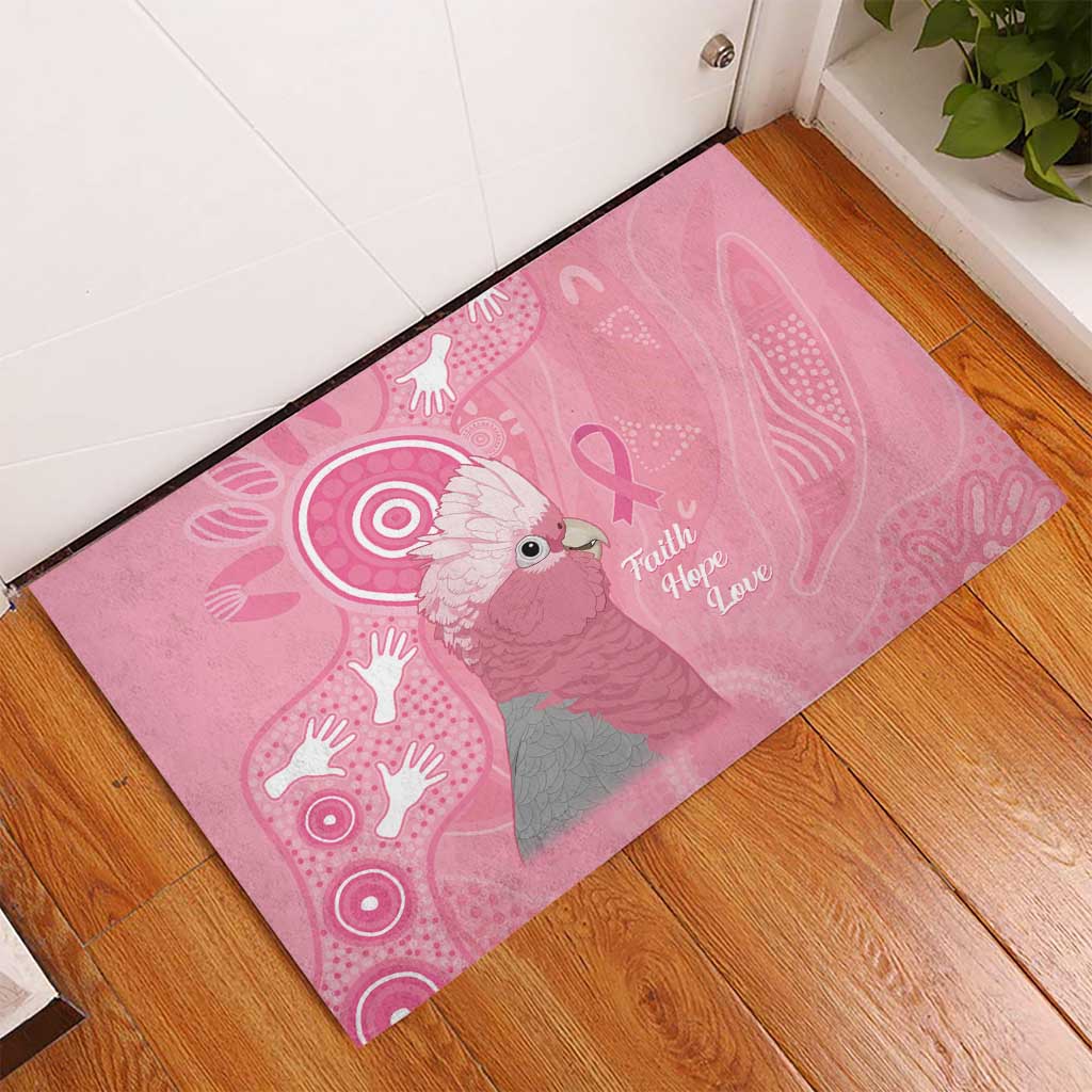 Australia Breast Cancer Awareness Rubber Doormat Galah Faith Hope Love Pink Month - Aussie Hoodie