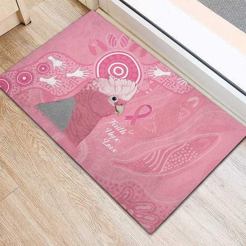 Australia Breast Cancer Awareness Rubber Doormat Galah Faith Hope Love Pink Month - Aussie Hoodie
