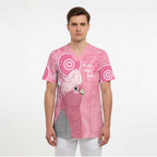 Australia Breast Cancer Awareness Scrub Top Galah Faith Hope Love Pink Month - Aussie Hoodie