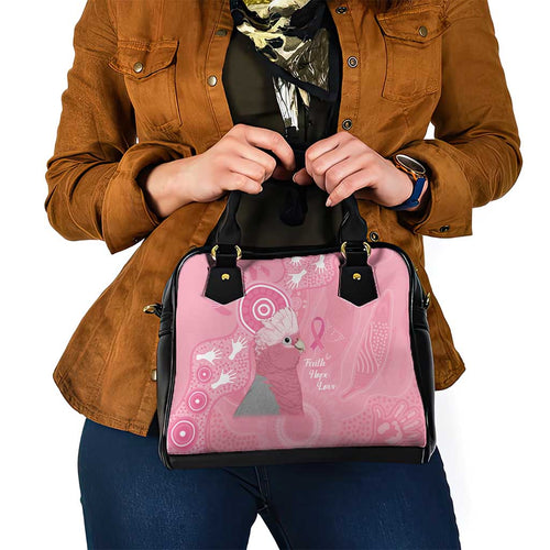 Australia Breast Cancer Awareness Shoulder Handbag Galah Faith Hope Love Pink Month - Aussie Hoodie