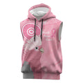 Australia Breast Cancer Awareness Sleeveless Hoodie Galah Faith Hope Love Pink Month - Aussie Hoodie
