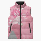 Australia Breast Cancer Awareness Sleeveless Puffer Jacket Galah Faith Hope Love Pink Month - Aussie Hoodie