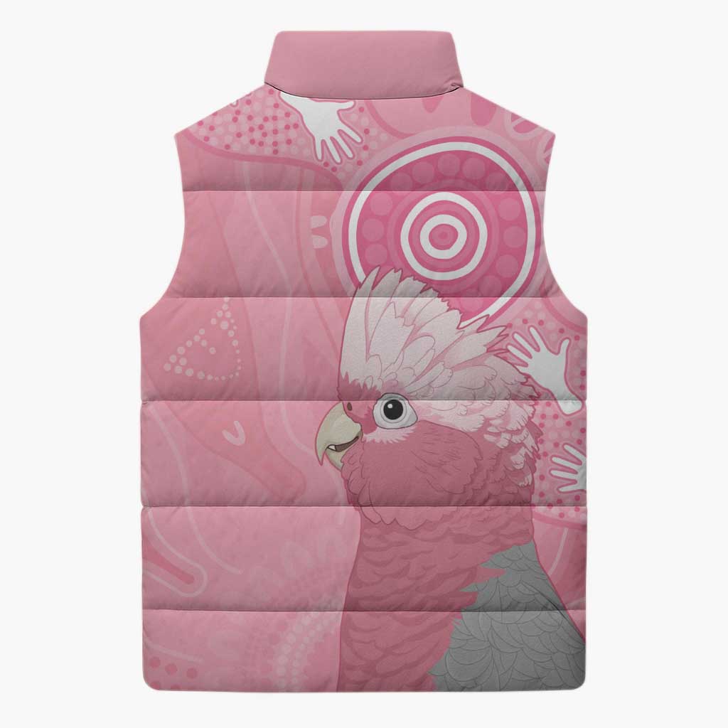 Australia Breast Cancer Awareness Sleeveless Puffer Jacket Galah Faith Hope Love Pink Month - Aussie Hoodie
