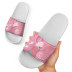 Australia Breast Cancer Awareness Slide Sandals Galah Faith Hope Love Pink Month - Aussie Hoodie