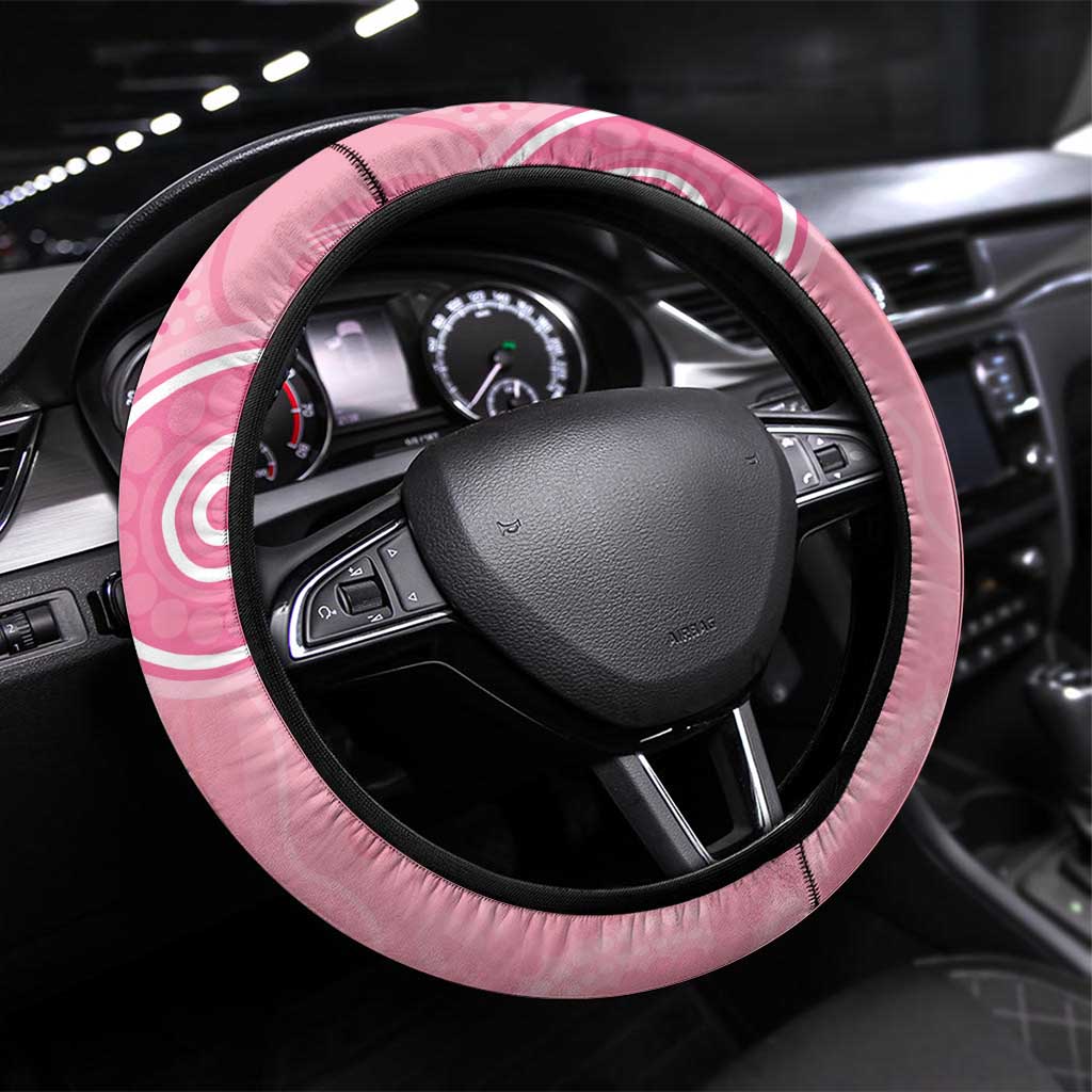 Australia Breast Cancer Awareness Steering Wheel Cover Galah Faith Hope Love Pink Month - Aussie Hoodie