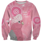 Australia Breast Cancer Awareness Sweatshirt Galah Faith Hope Love Pink Month - Aussie Hoodie