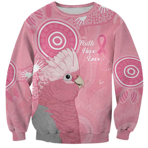 Australia Breast Cancer Awareness Sweatshirt Galah Faith Hope Love Pink Month - Aussie Hoodie