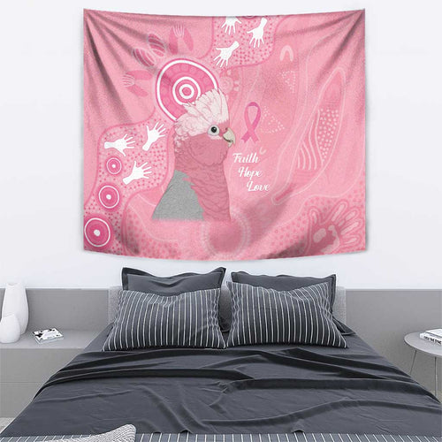 Australia Breast Cancer Awareness Tapestry Galah Faith Hope Love Pink Month - Aussie Hoodie
