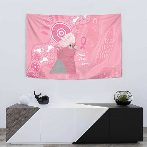 Australia Breast Cancer Awareness Tapestry Galah Faith Hope Love Pink Month - Aussie Hoodie
