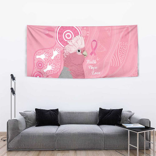 Australia Breast Cancer Awareness Tapestry Galah Faith Hope Love Pink Month - Aussie Hoodie