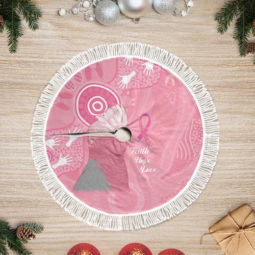 Australia Breast Cancer Awareness Tree Skirt Galah Faith Hope Love Pink Month - Aussie Hoodie