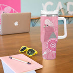 Australia Breast Cancer Awareness Tumbler With Handle Galah Faith Hope Love Pink Month - Aussie Hoodie