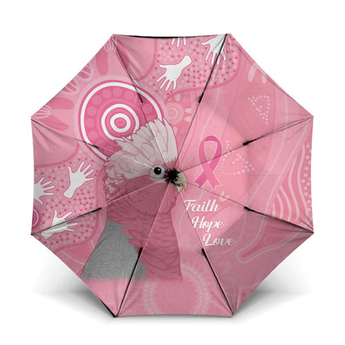 Australia Breast Cancer Awareness Umbrella Galah Faith Hope Love Pink Month - Aussie Hoodie