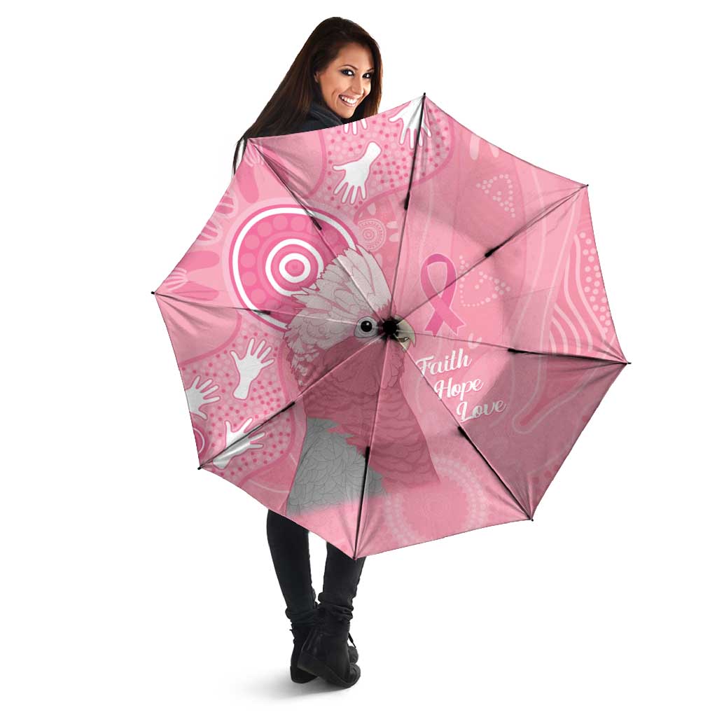 Australia Breast Cancer Awareness Umbrella Galah Faith Hope Love Pink Month - Aussie Hoodie