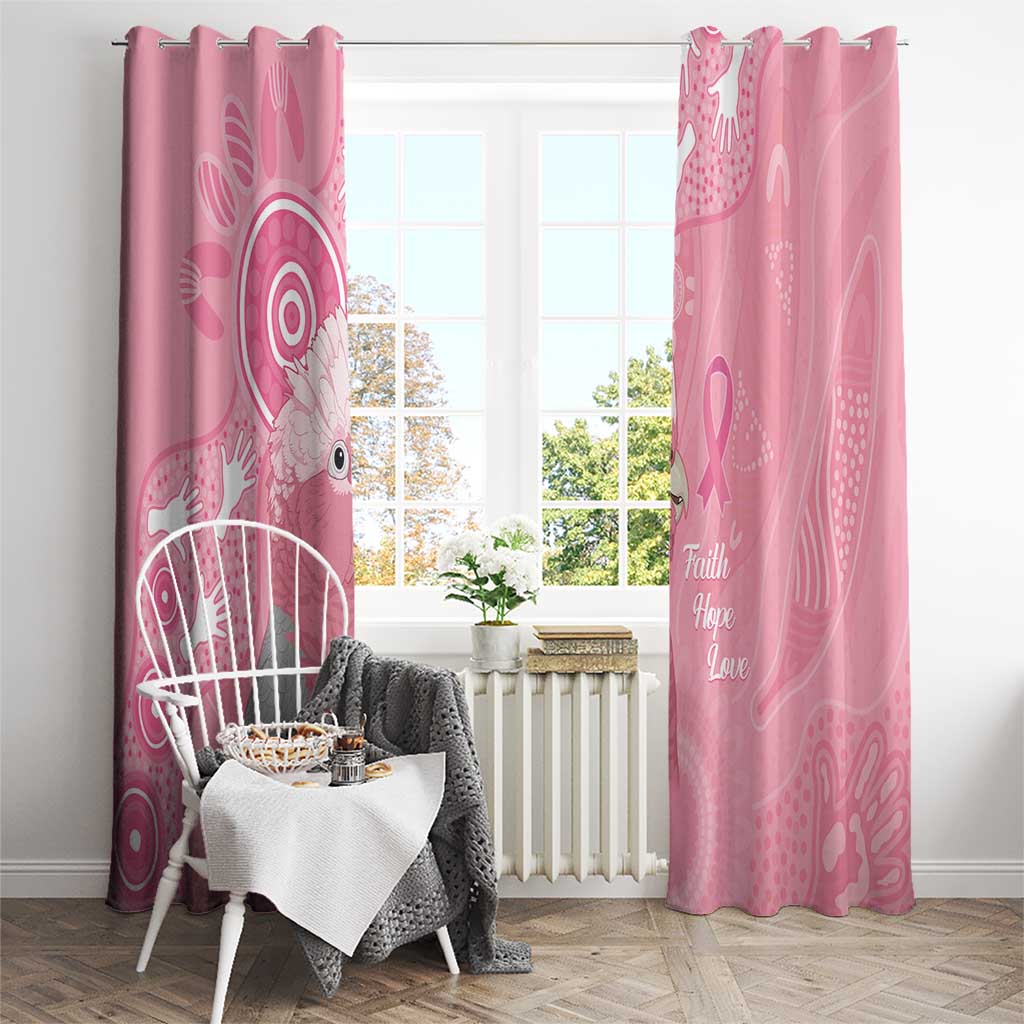 Australia Breast Cancer Awareness Window Curtain Galah Faith Hope Love Pink Month - Aussie Hoodie