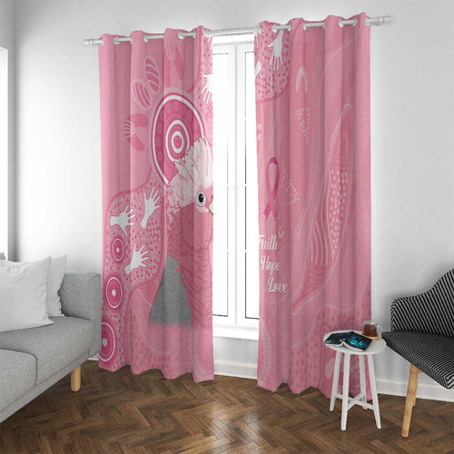 Australia Breast Cancer Awareness Window Curtain Galah Faith Hope Love Pink Month - Aussie Hoodie