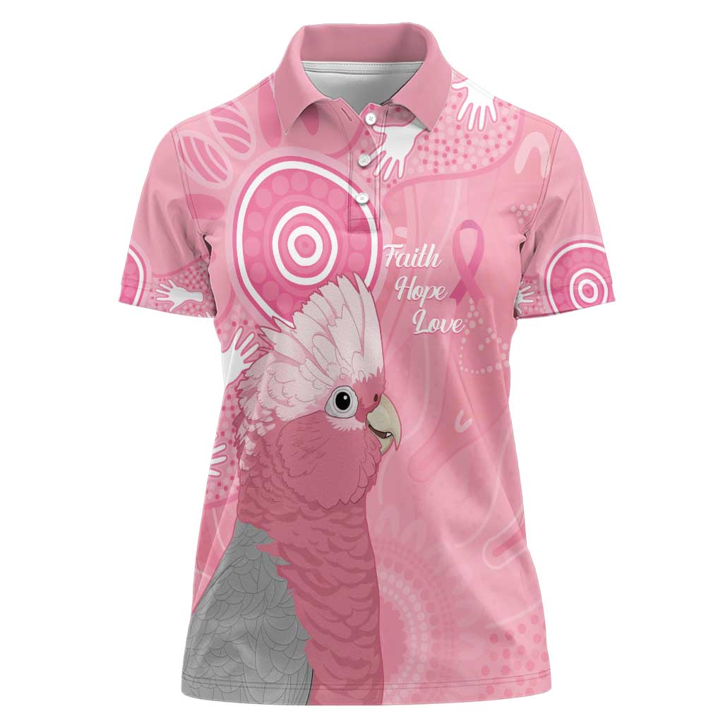 Australia Breast Cancer Awareness Women Polo Shirt Galah Faith Hope Love Pink Month - Aussie Hoodie