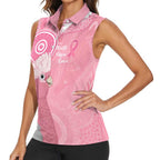 Australia Breast Cancer Awareness Women Sleeveless Polo Shirt Galah Faith Hope Love Pink Month - Aussie Hoodie