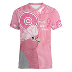Australia Breast Cancer Awareness Women V-Neck T-Shirt Galah Faith Hope Love Pink Month - Aussie Hoodie