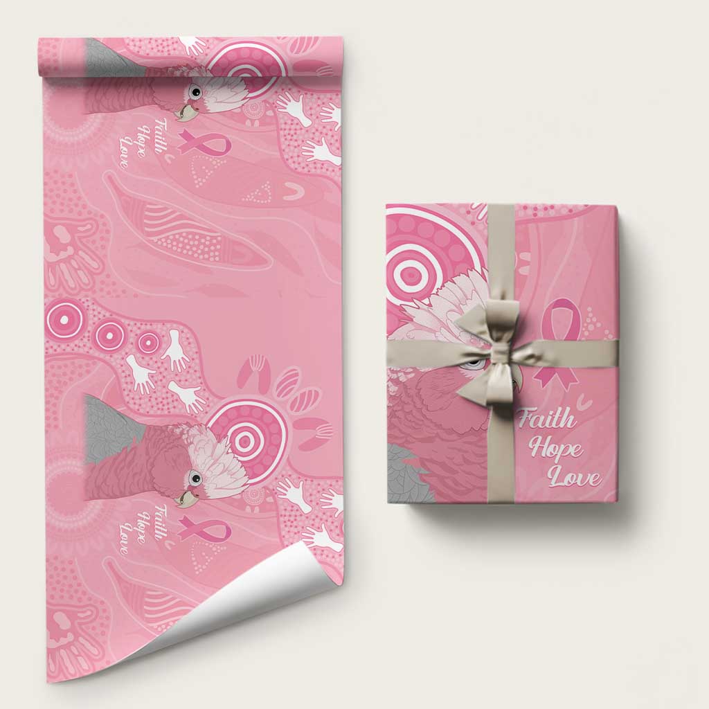 Australia Breast Cancer Awareness Wrapping Paper Galah Faith Hope Love Pink Month - Aussie Hoodie
