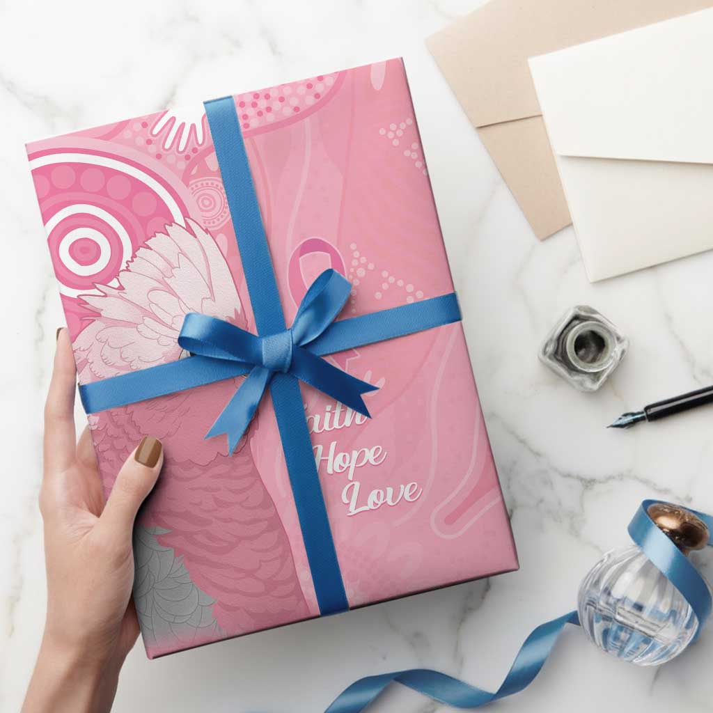 Australia Breast Cancer Awareness Wrapping Paper Galah Faith Hope Love Pink Month - Aussie Hoodie