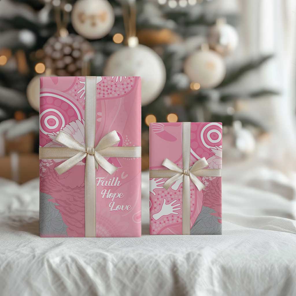 Australia Breast Cancer Awareness Wrapping Paper Galah Faith Hope Love Pink Month - Aussie Hoodie