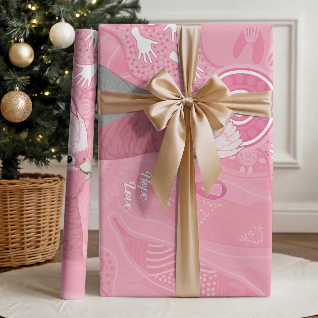 Australia Breast Cancer Awareness Wrapping Paper Galah Faith Hope Love Pink Month - Aussie Hoodie