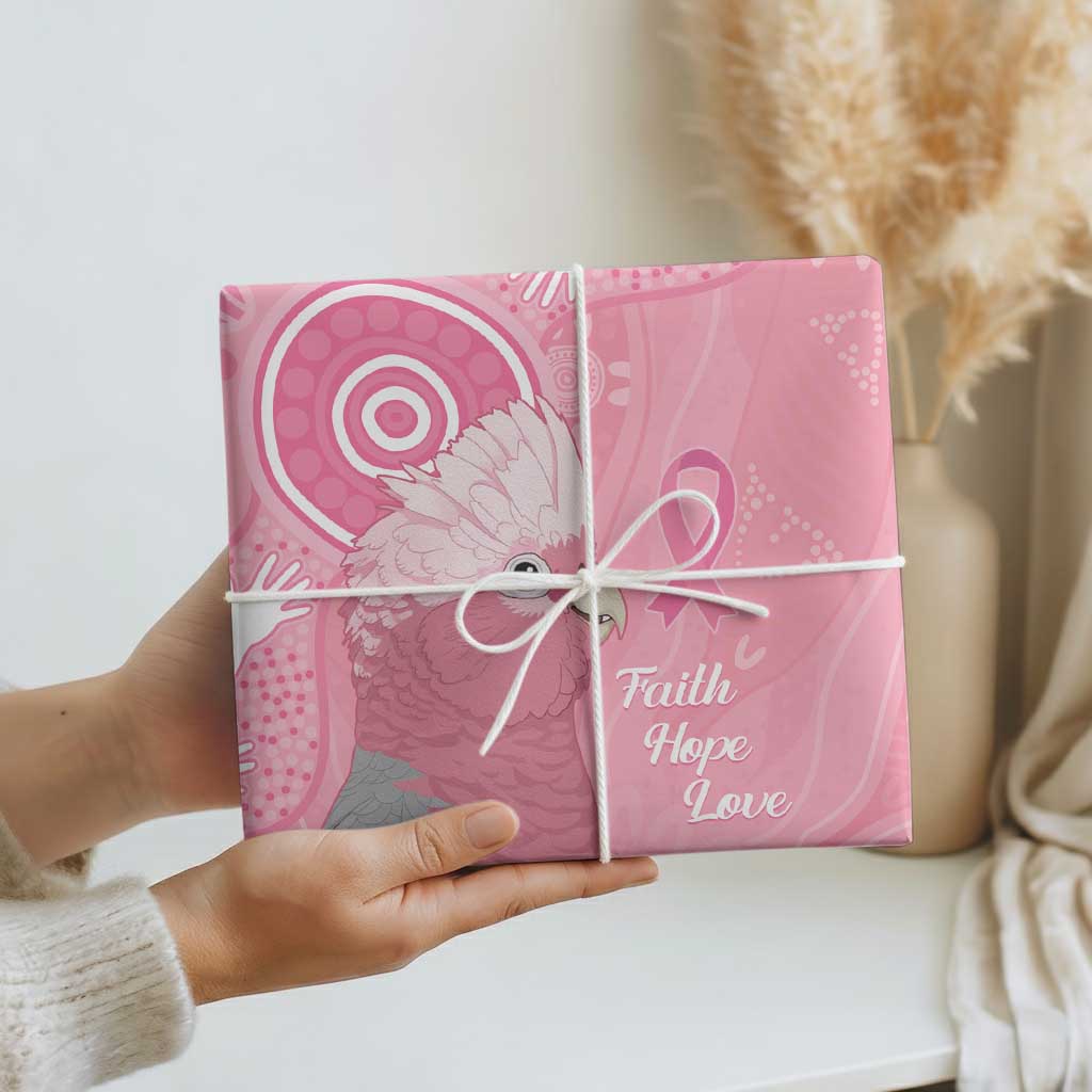 Australia Breast Cancer Awareness Wrapping Paper Galah Faith Hope Love Pink Month - Aussie Hoodie