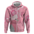 Australia Breast Cancer Awareness Zip Hoodie Galah Faith Hope Love Pink Month - Aussie Hoodie