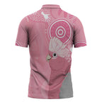 Australia Breast Cancer Awareness Zipper Polo Shirt Galah Faith Hope Love Pink Month - Aussie Hoodie