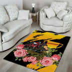 Personalised Australia Melbourne Cup Day Area Rug Horse Racing Trophy With Roses LT14