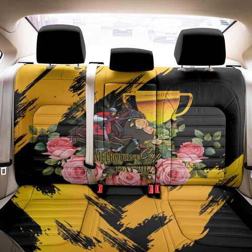Australia Melbourne Cup Day Back Car Seat Cover Horse Racing Trophy With Roses LT14