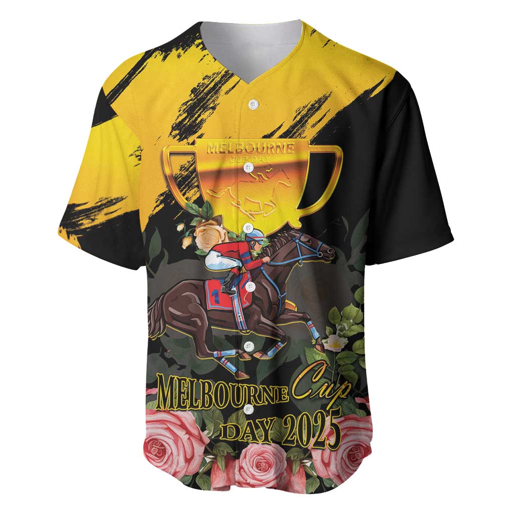 Personalised Australia Melbourne Cup Day Baseball Jersey Horse Racing Trophy With Roses LT14