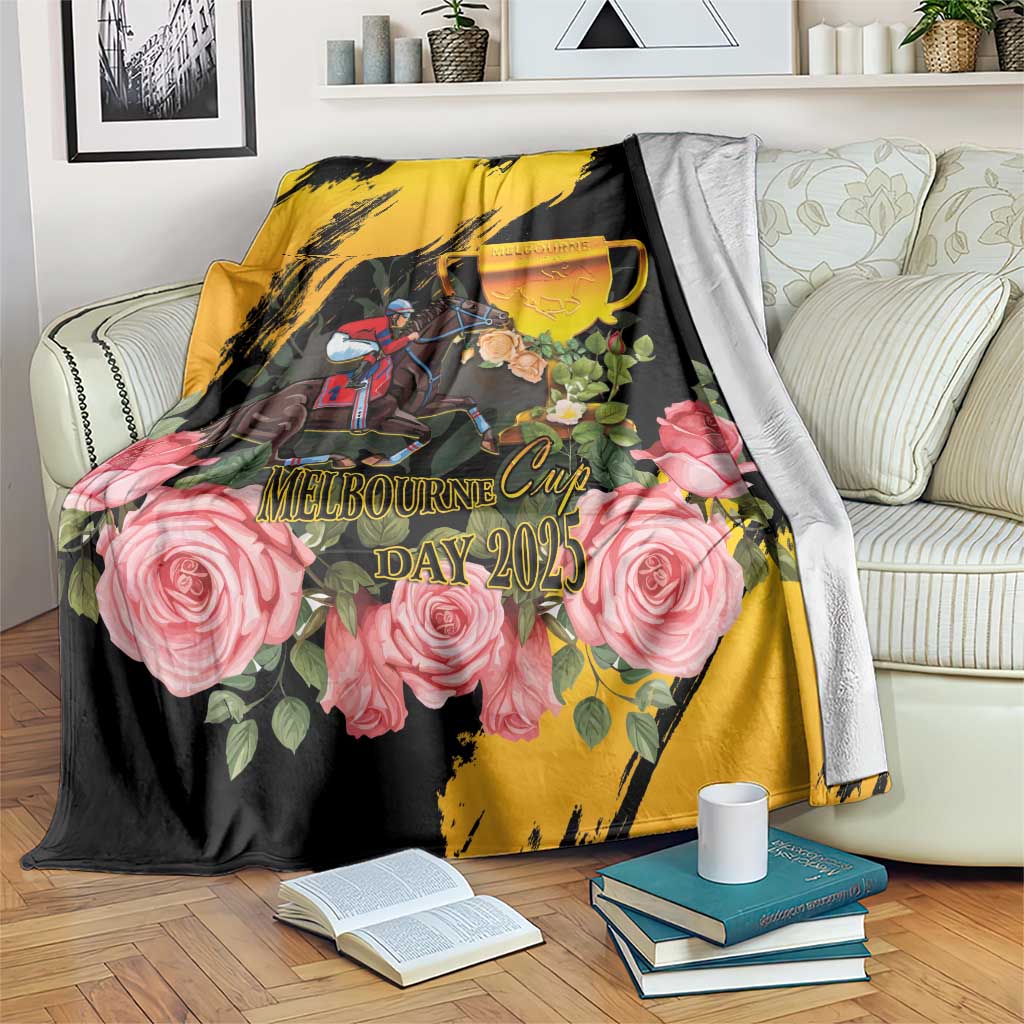 Personalised Australia Melbourne Cup Day Blanket Horse Racing Trophy With Roses LT14