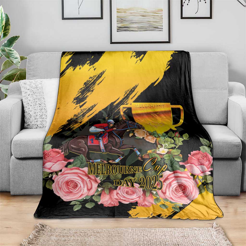 Personalised Australia Melbourne Cup Day Blanket Horse Racing Trophy With Roses LT14