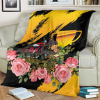 Personalised Australia Melbourne Cup Day Blanket Horse Racing Trophy With Roses LT14