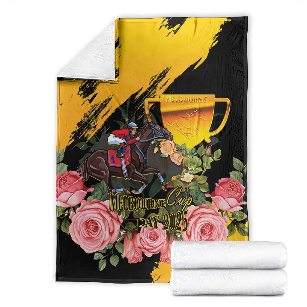Personalised Australia Melbourne Cup Day Blanket Horse Racing Trophy With Roses LT14