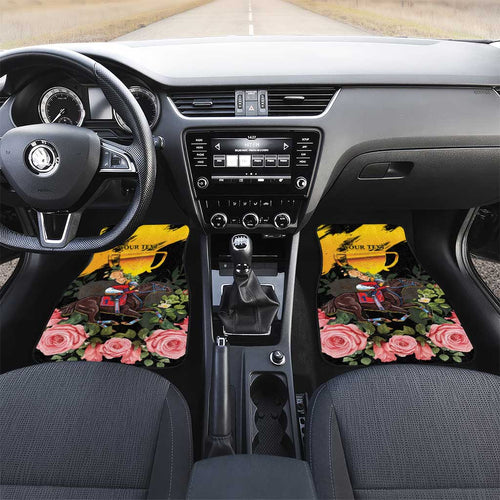 Personalised Australia Melbourne Cup Day Car Mats Horse Racing Trophy With Roses LT14