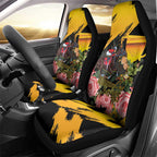 Personalised Australia Melbourne Cup Day Car Seat Cover Horse Racing Trophy With Roses LT14