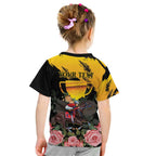 Personalised Australia Melbourne Cup Day Kid T Shirt Horse Racing Trophy With Roses LT14