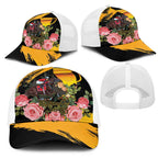 Australia Melbourne Cup Day Mesh Trucker Cap Horse Racing Trophy With Roses - Aussie Hoodie