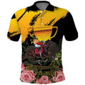Personalised Australia Melbourne Cup Day Polo Shirt Horse Racing Trophy With Roses LT14