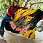Personalised Australia Melbourne Cup Day Quilt Horse Racing Trophy With Roses LT14