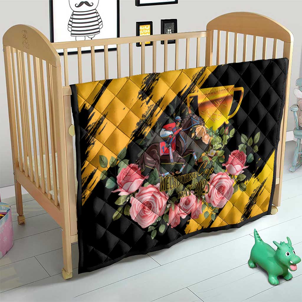 Personalised Australia Melbourne Cup Day Quilt Horse Racing Trophy With Roses LT14