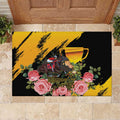 Personalised Australia Melbourne Cup Day Rubber Doormat Horse Racing Trophy With Roses LT14