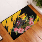 Personalised Australia Melbourne Cup Day Rubber Doormat Horse Racing Trophy With Roses LT14