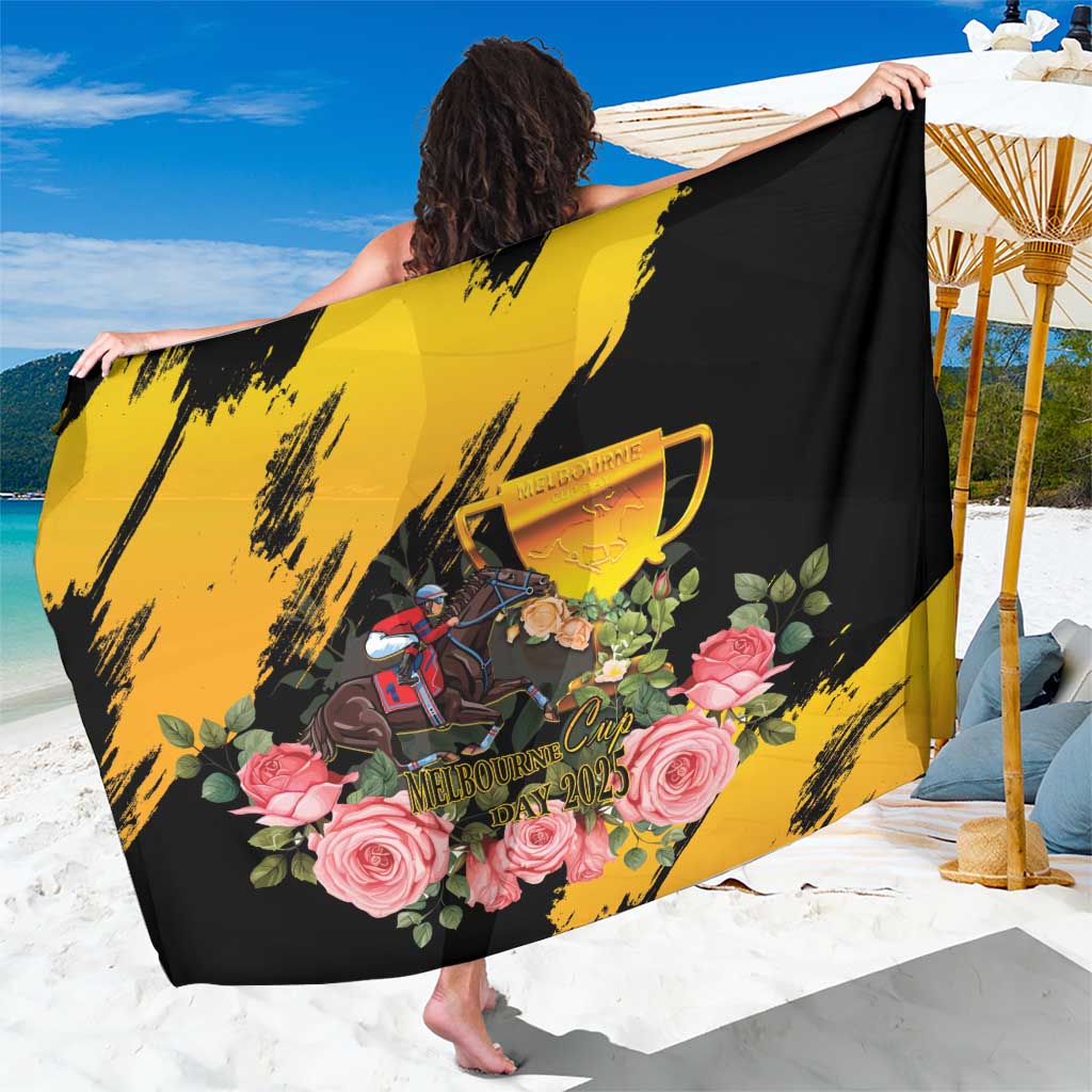 Personalised Australia Melbourne Cup Day Sarong Horse Racing Trophy With Roses LT14