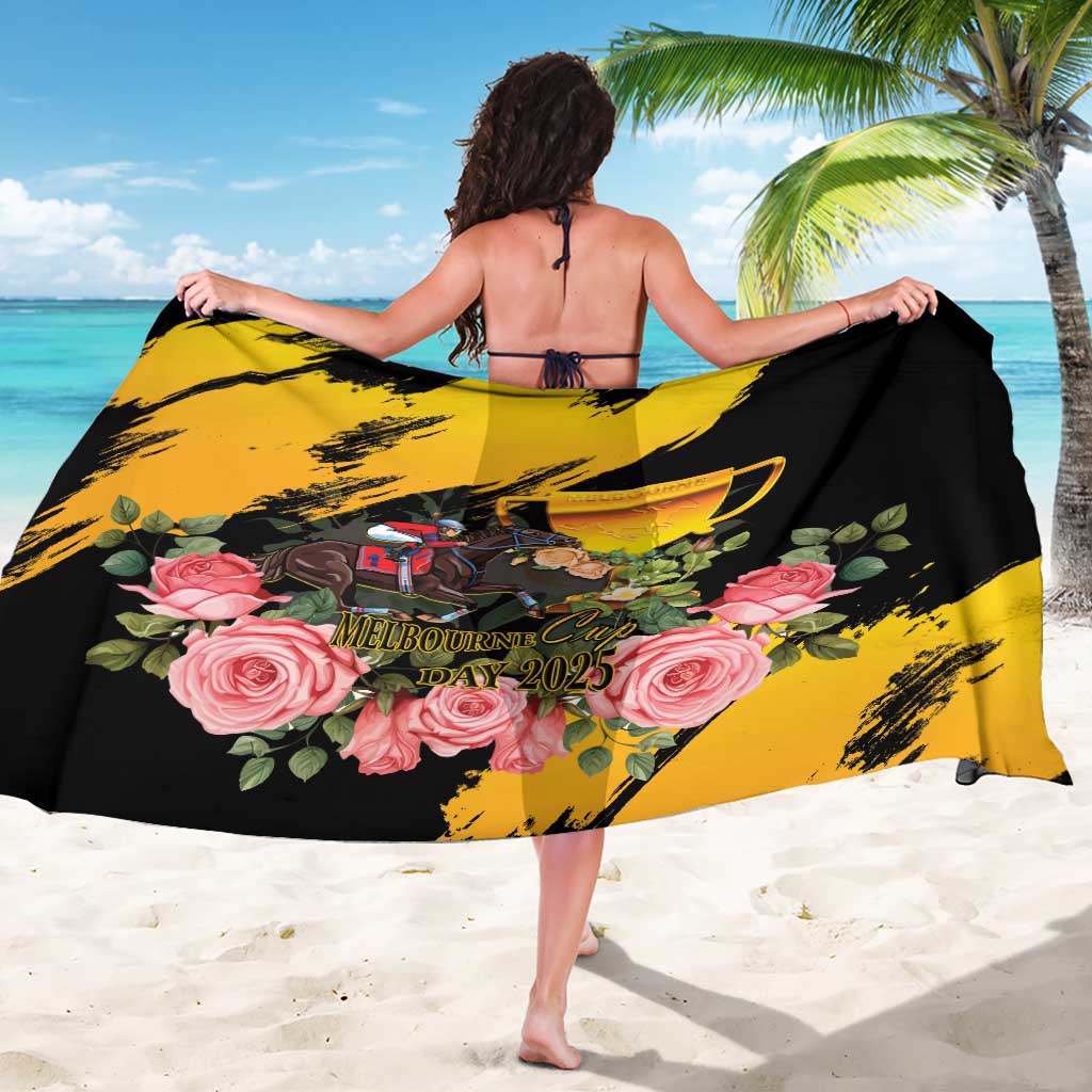 Personalised Australia Melbourne Cup Day Sarong Horse Racing Trophy With Roses LT14