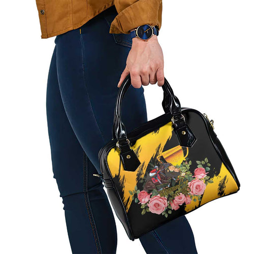 Personalised Australia Melbourne Cup Day Shoulder Handbag Horse Racing Trophy With Roses LT14