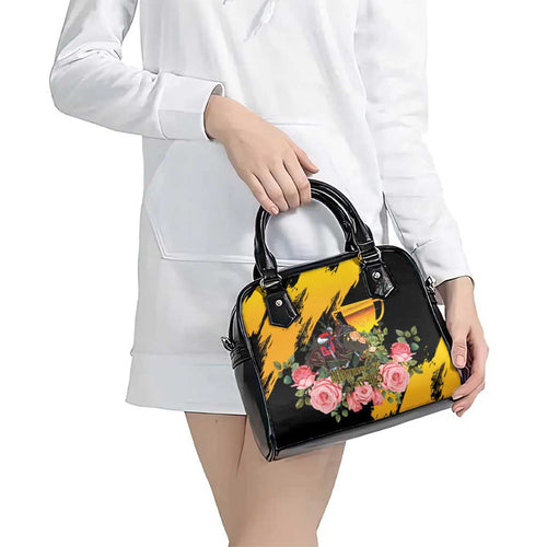 Personalised Australia Melbourne Cup Day Shoulder Handbag Horse Racing Trophy With Roses LT14